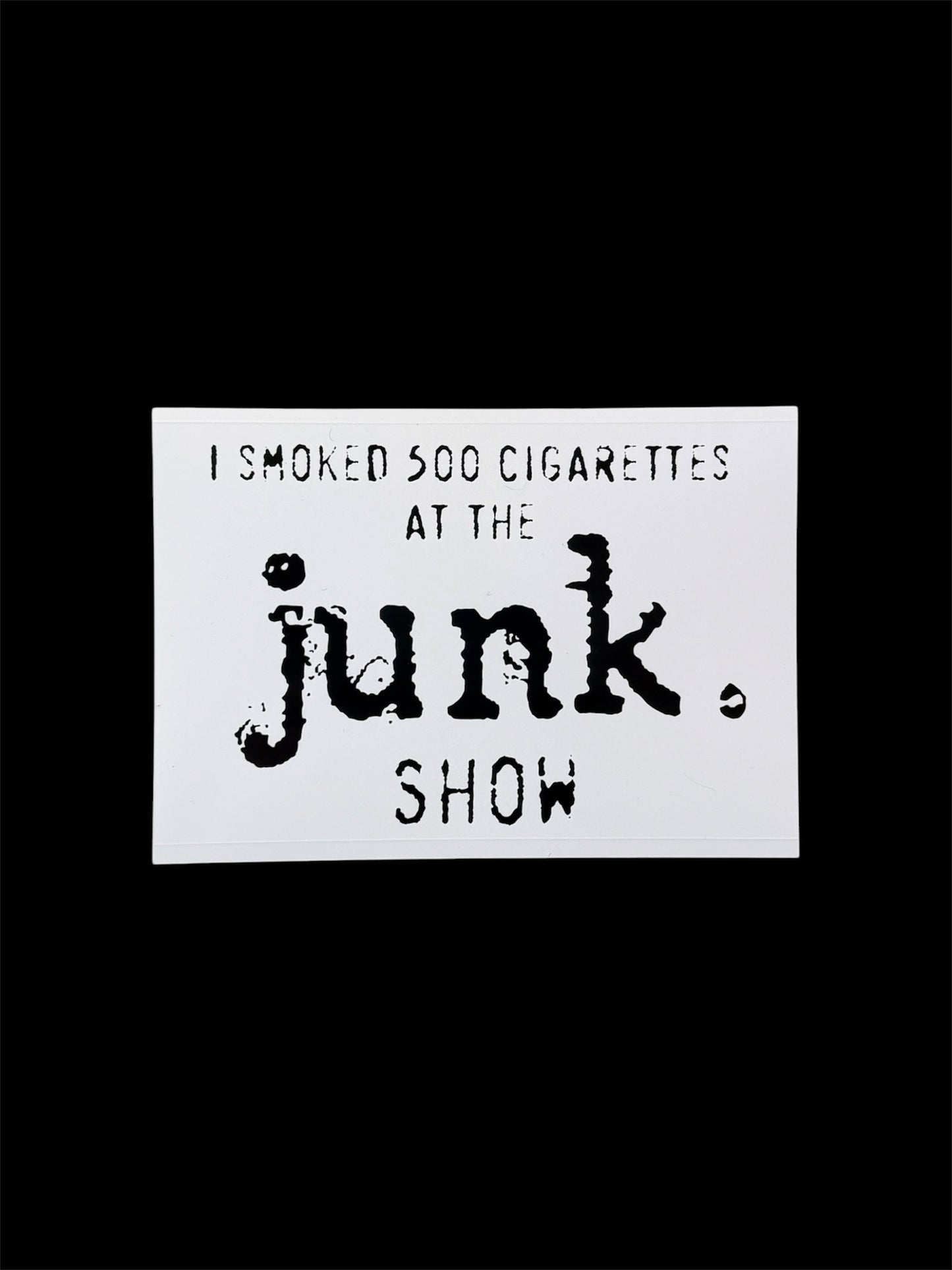 junk. Bumper Sticker (White)