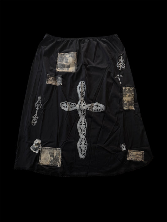 Coffin Cross Slip Skirt