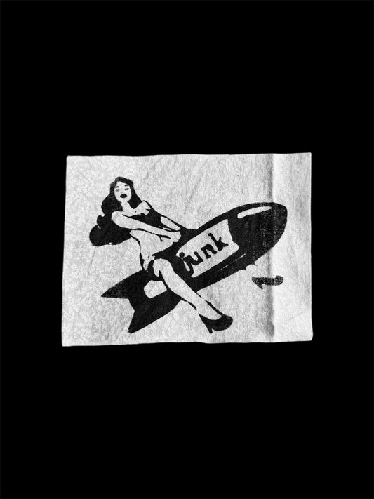 Junk Rocket White Floral Patch
