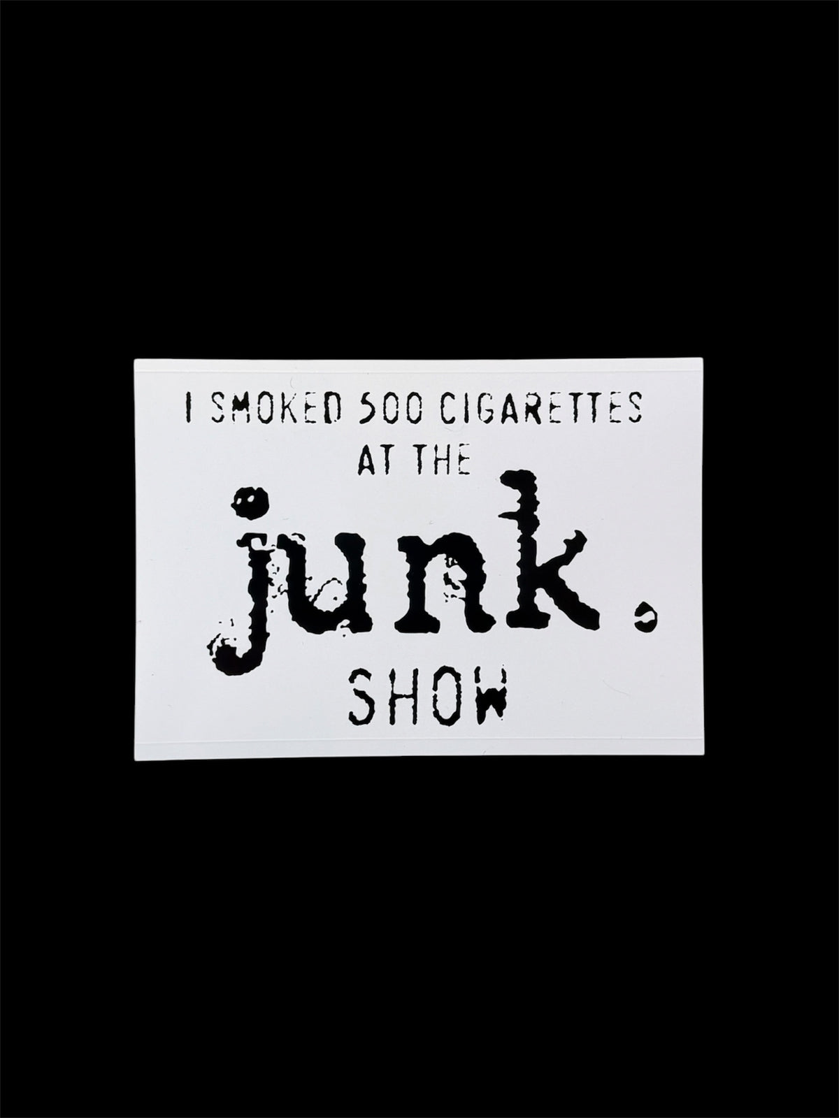 junk. Bumper Sticker (White)