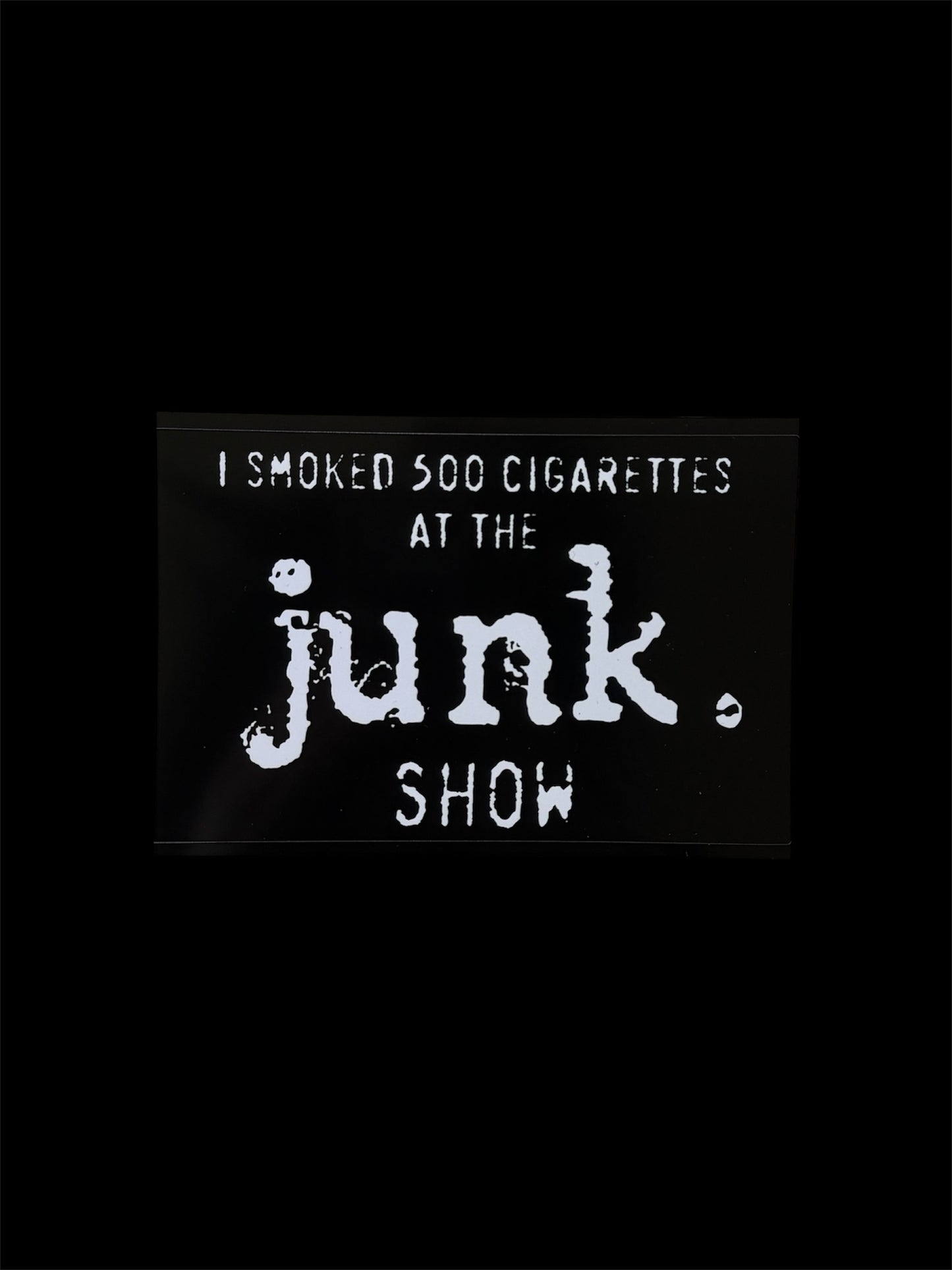 junk. Bumper Sticker (Black)