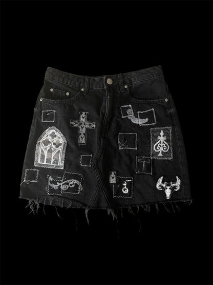Patchwork Mini Skirt