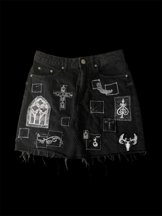 Patchwork Mini Skirt